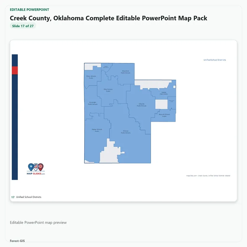 Creek County, Oklahoma Editable Map Pack - Image 5