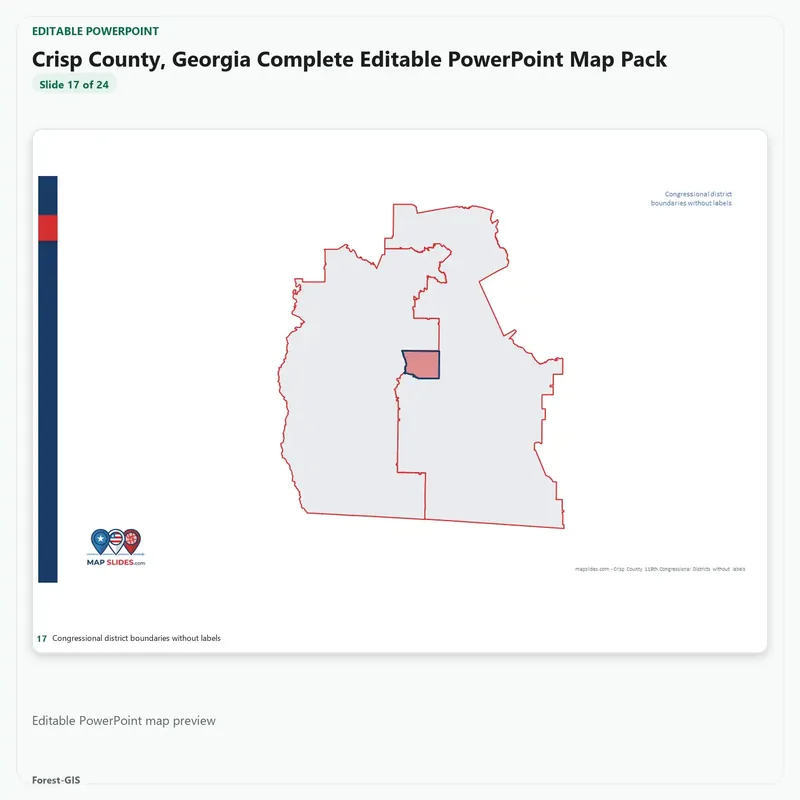 Crisp County, Georgia Editable Map Pack - Image 5