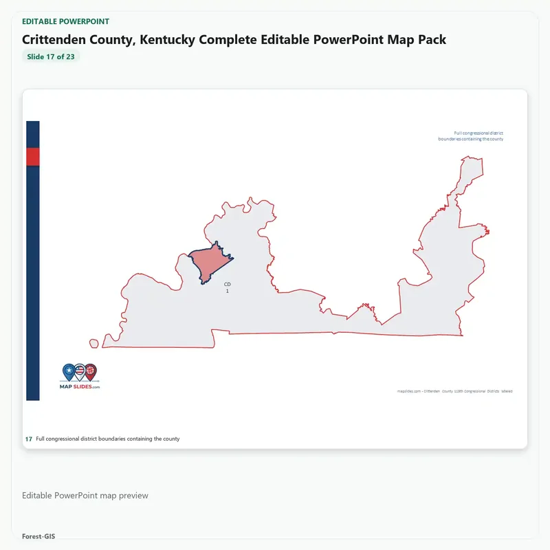 Crittenden County, Kentucky Editable Map Pack - Image 5