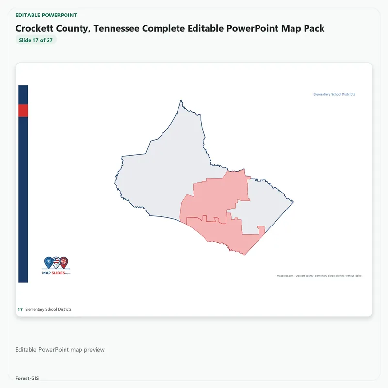 Crockett County, Tennessee Editable Map Pack - Image 5