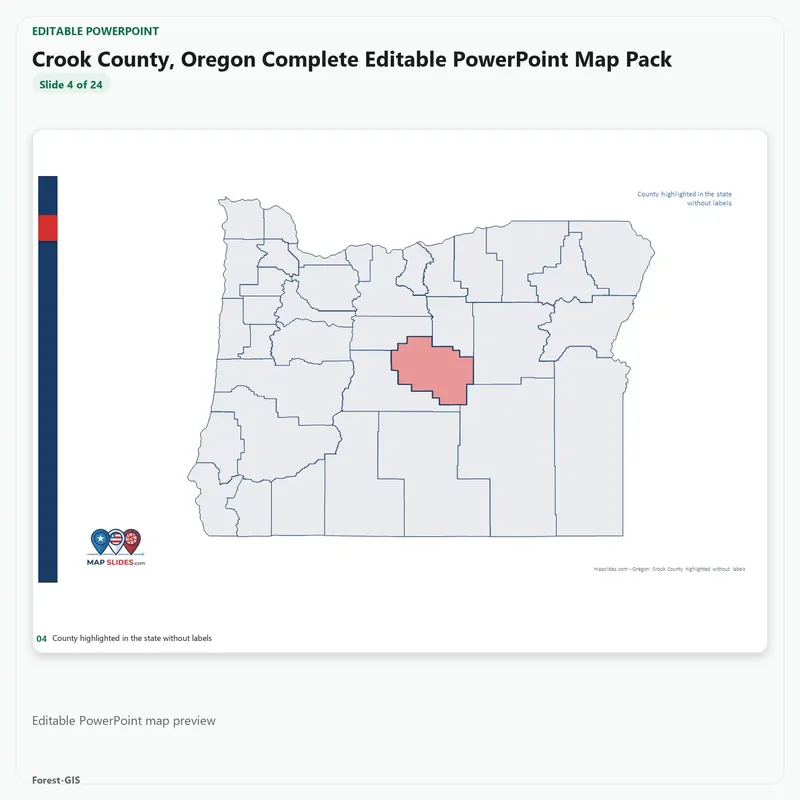 Crook County, Oregon Editable Map Pack - Image 4