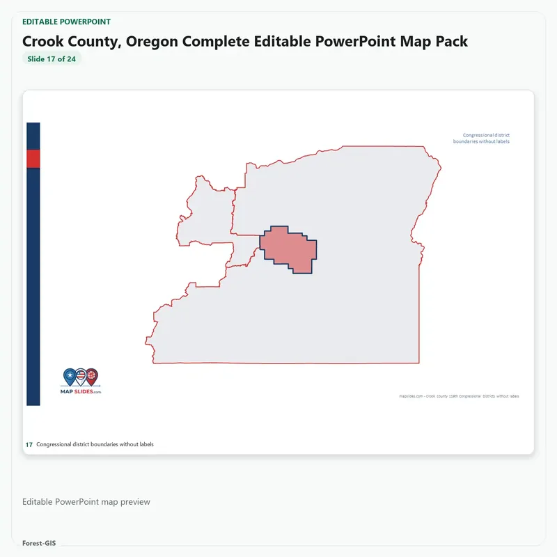 Crook County, Oregon Editable Map Pack - Image 5