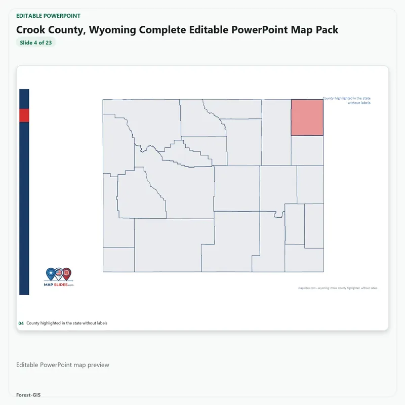 Crook County, Wyoming Editable Map Pack - Image 4