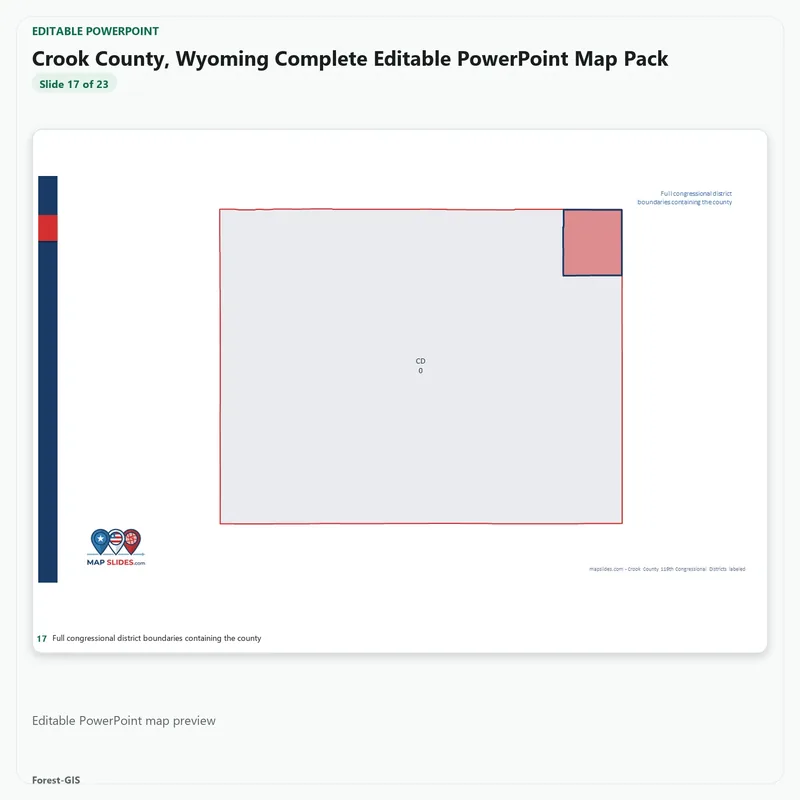 Crook County, Wyoming Editable Map Pack - Image 5