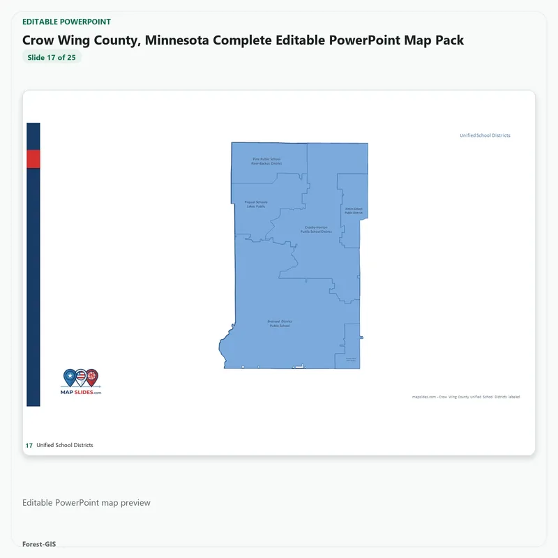 Crow Wing County, Minnesota Editable Map Pack - Image 5