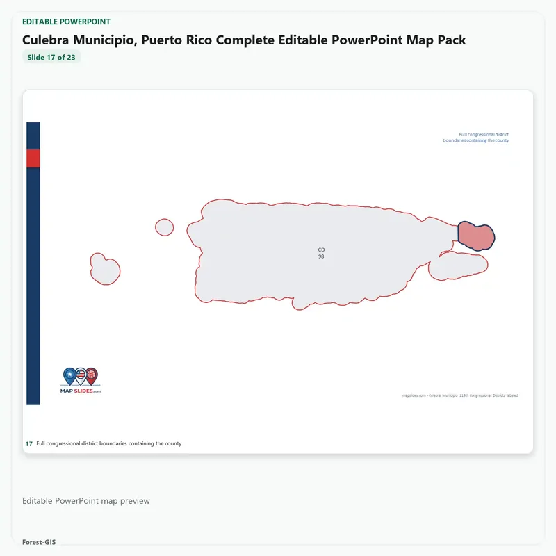 Culebra Municipio, Puerto Rico Editable Map Pack - Image 5