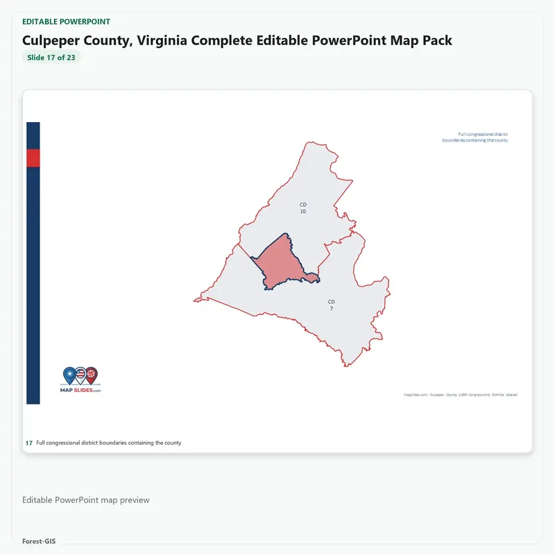 Culpeper County, Virginia Editable Map Pack - Image 5