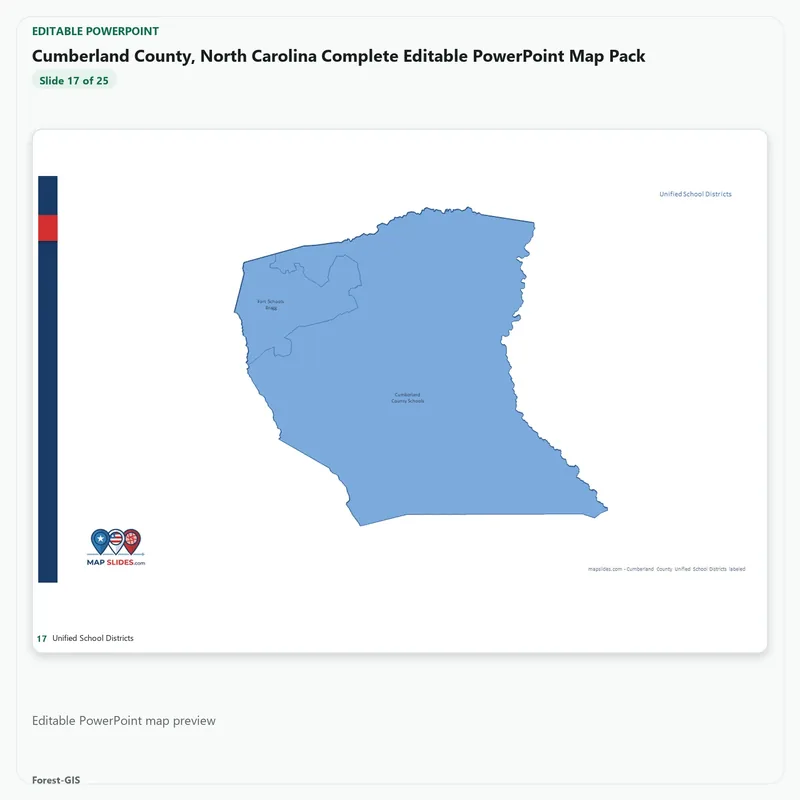 Cumberland County, North Carolina Editable Map Pack - Image 5