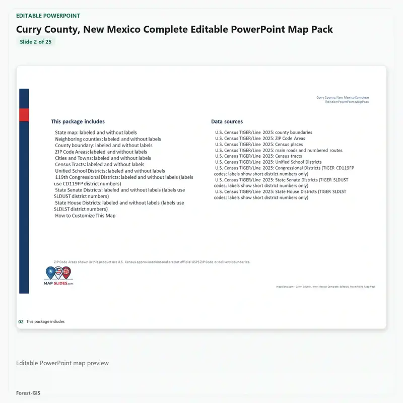Curry County, New Mexico Editable Map Pack - Image 3