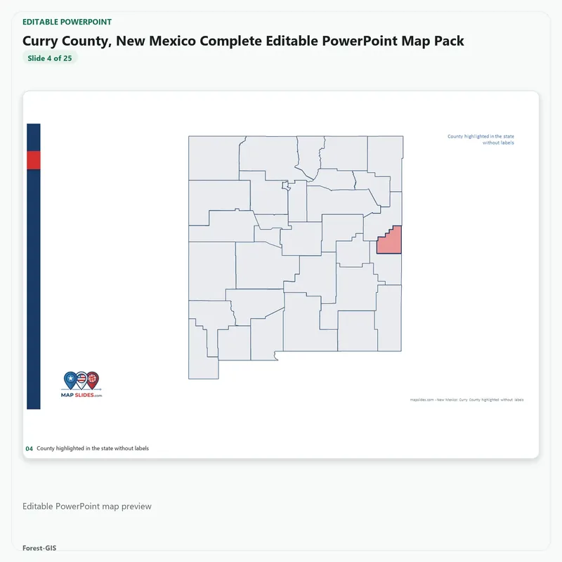 Curry County, New Mexico Editable Map Pack - Image 4