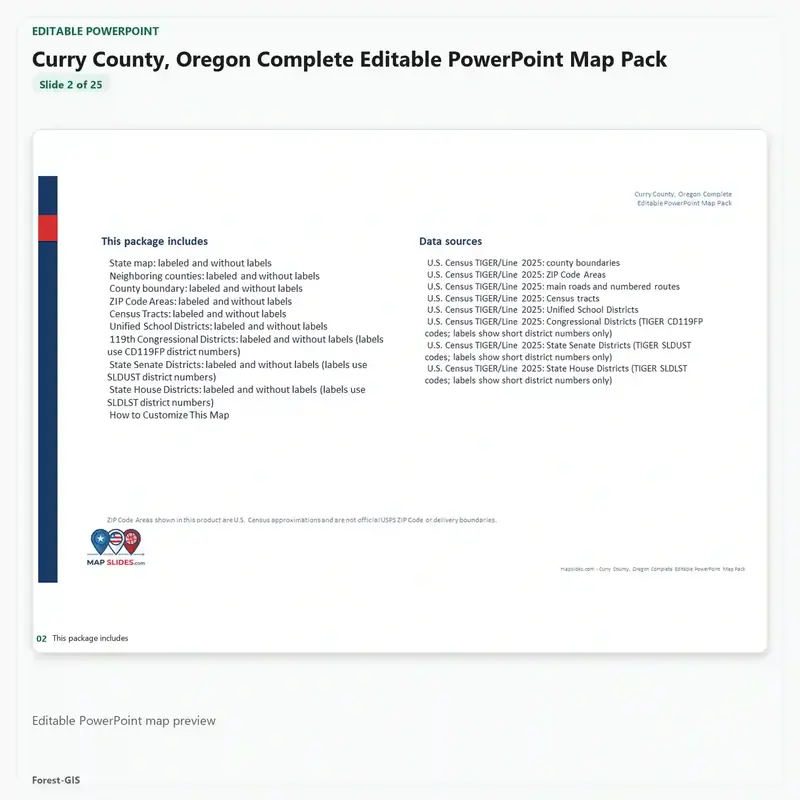 Curry County, Oregon Editable Map Pack - Image 3