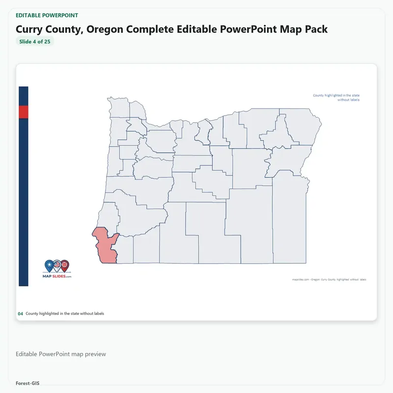 Curry County, Oregon Editable Map Pack - Image 4