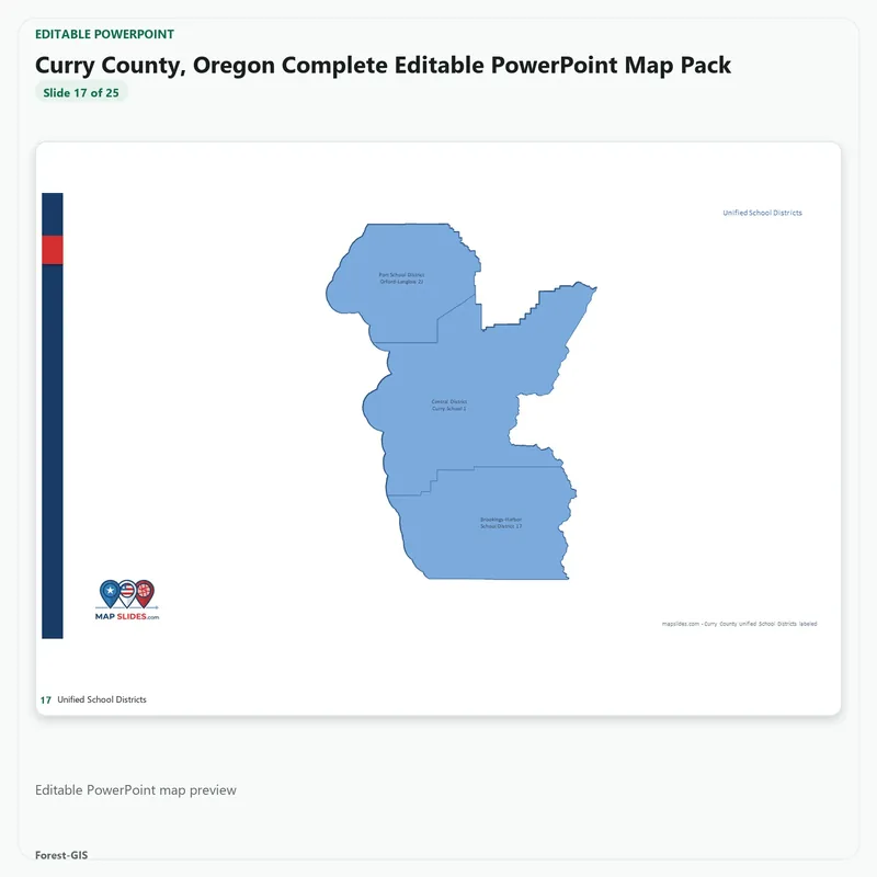 Curry County, Oregon Editable Map Pack - Image 5