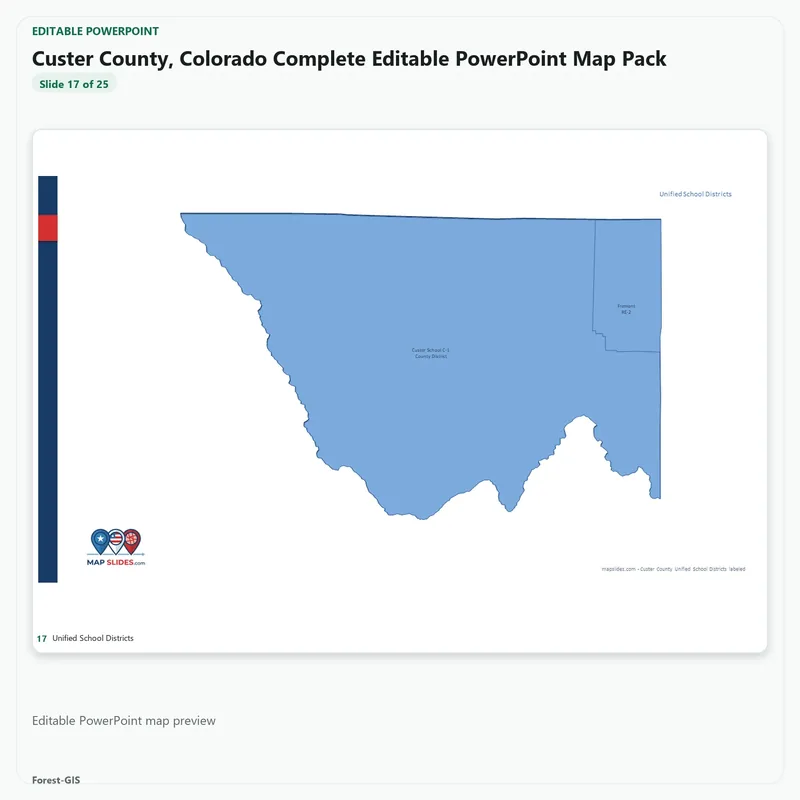 Custer County, Colorado Editable Map Pack - Image 5