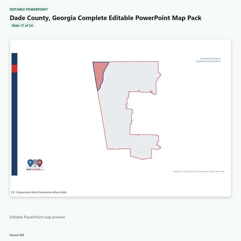 Dade County, Georgia Editable Map Pack - Image 5