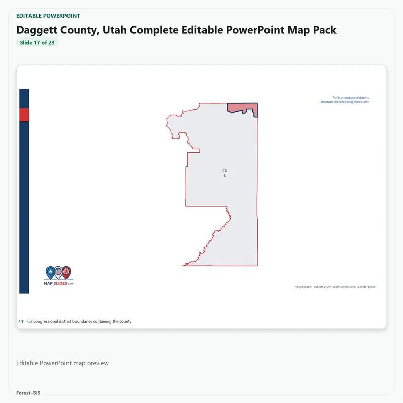 Daggett County, Utah Editable Map Pack - Image 5