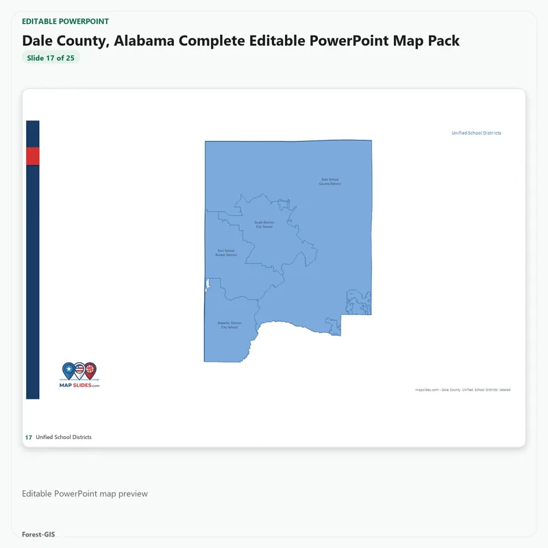 Dale County, Alabama Editable Map Pack - Image 5