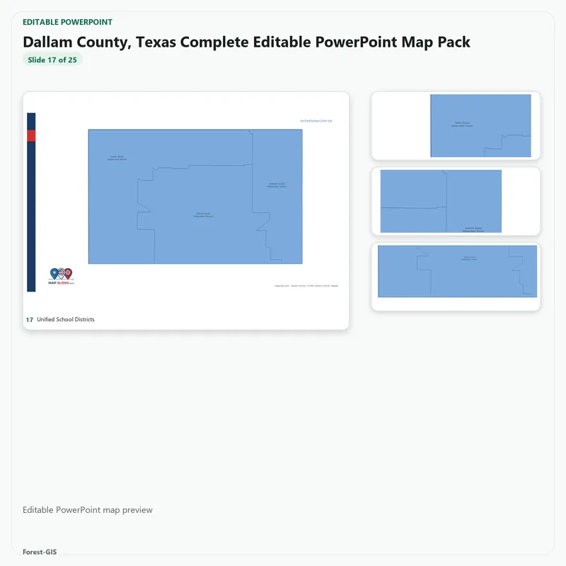 Dallam County, Texas Editable Map Pack - Image 5