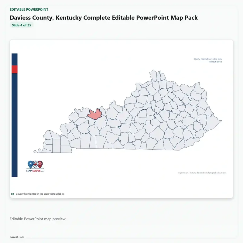 Daviess County, Kentucky Editable Map Pack - Image 4