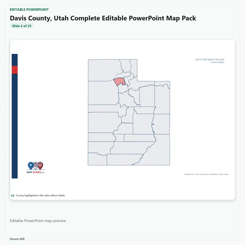 Davis County, Utah Editable Map Pack - Image 4