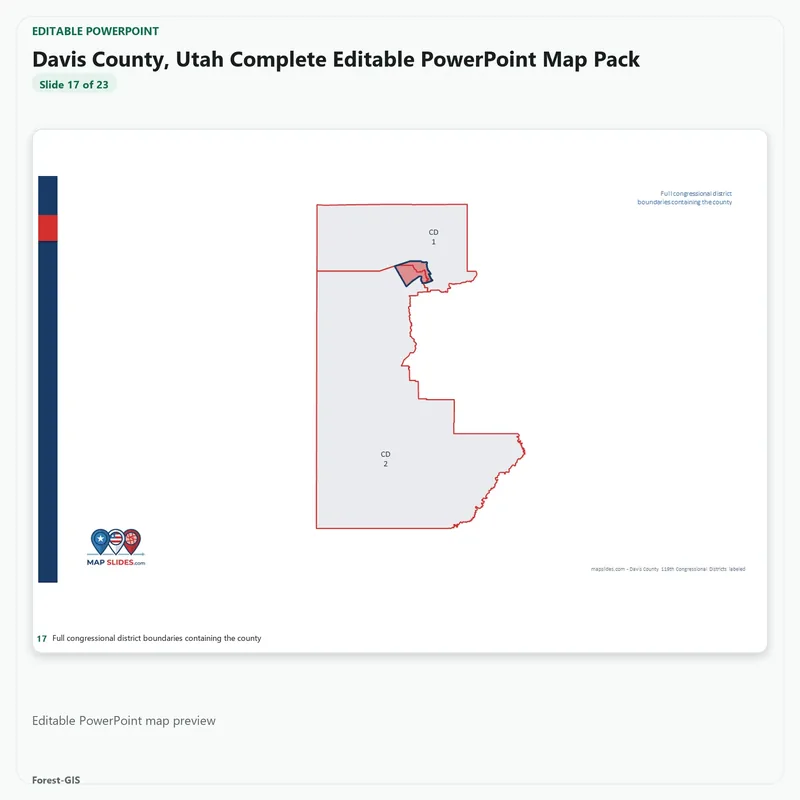Davis County, Utah Editable Map Pack - Image 5