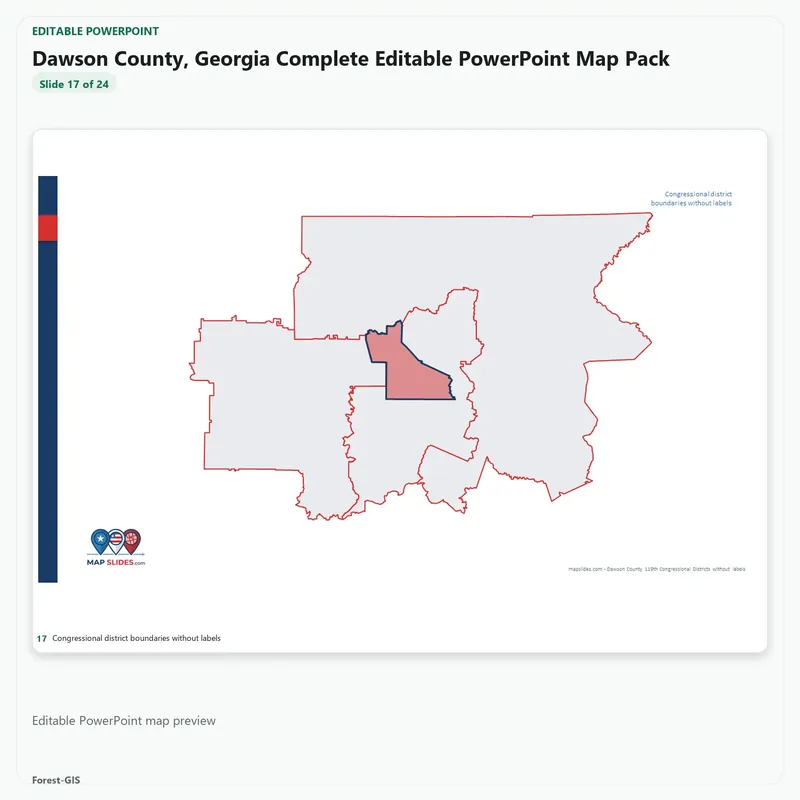 Dawson County, Georgia Editable Map Pack - Image 5