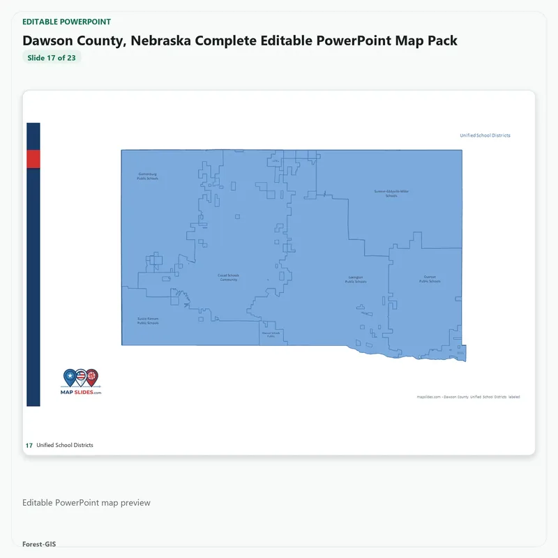 Dawson County, Nebraska Editable Map Pack - Image 5