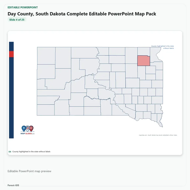 Day County, South Dakota Editable Map Pack - Image 4