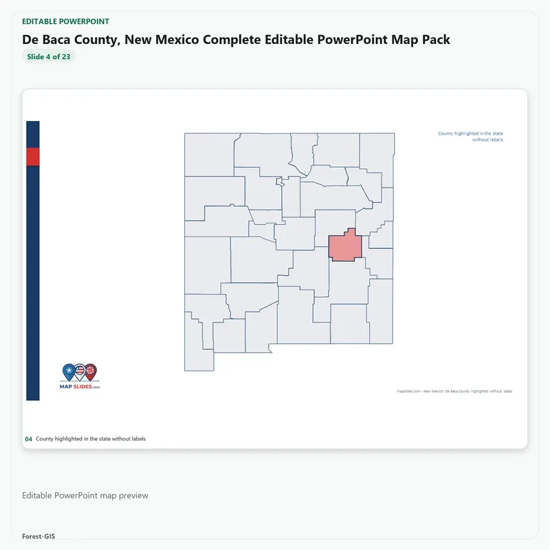 De Baca County, New Mexico Editable Map Pack - Image 4