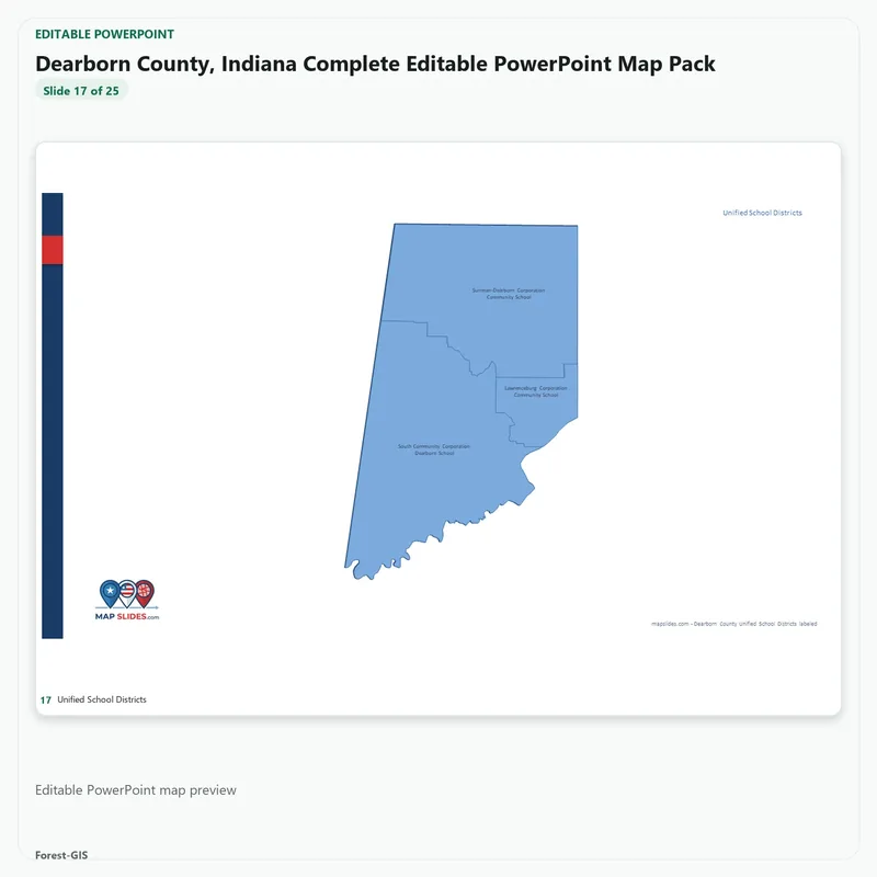 Dearborn County, Indiana Editable Map Pack - Image 5