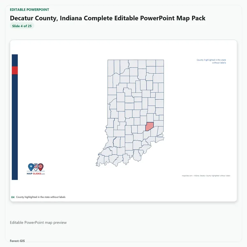 Decatur County, Indiana Editable Map Pack - Image 4