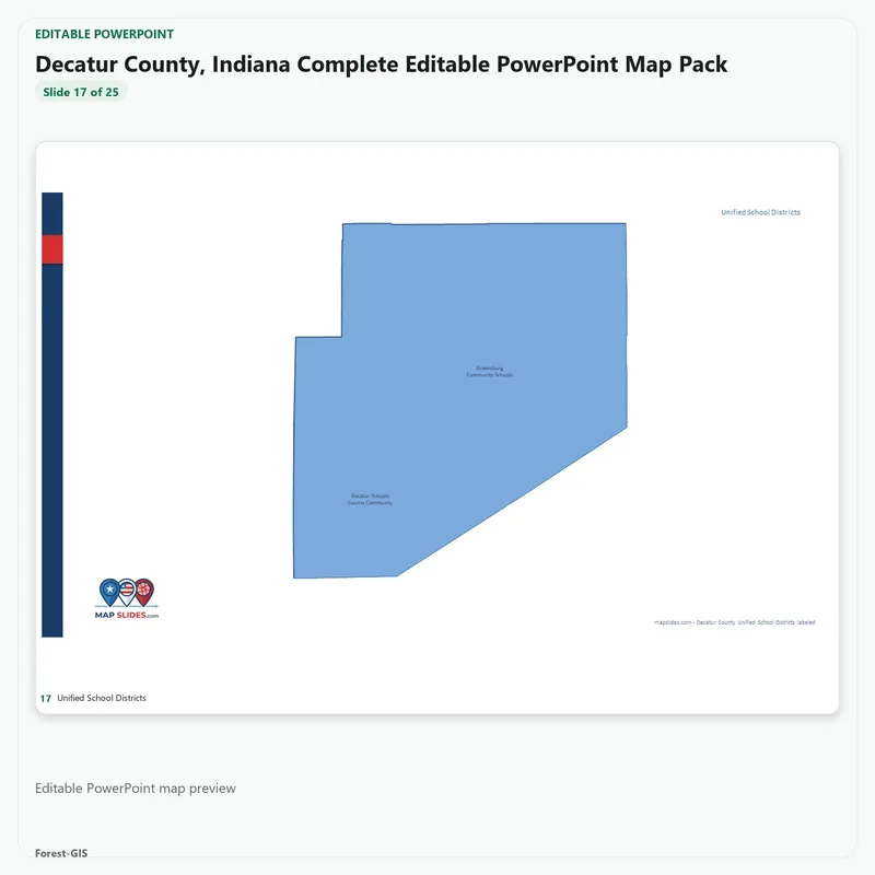 Decatur County, Indiana Editable Map Pack - Image 5