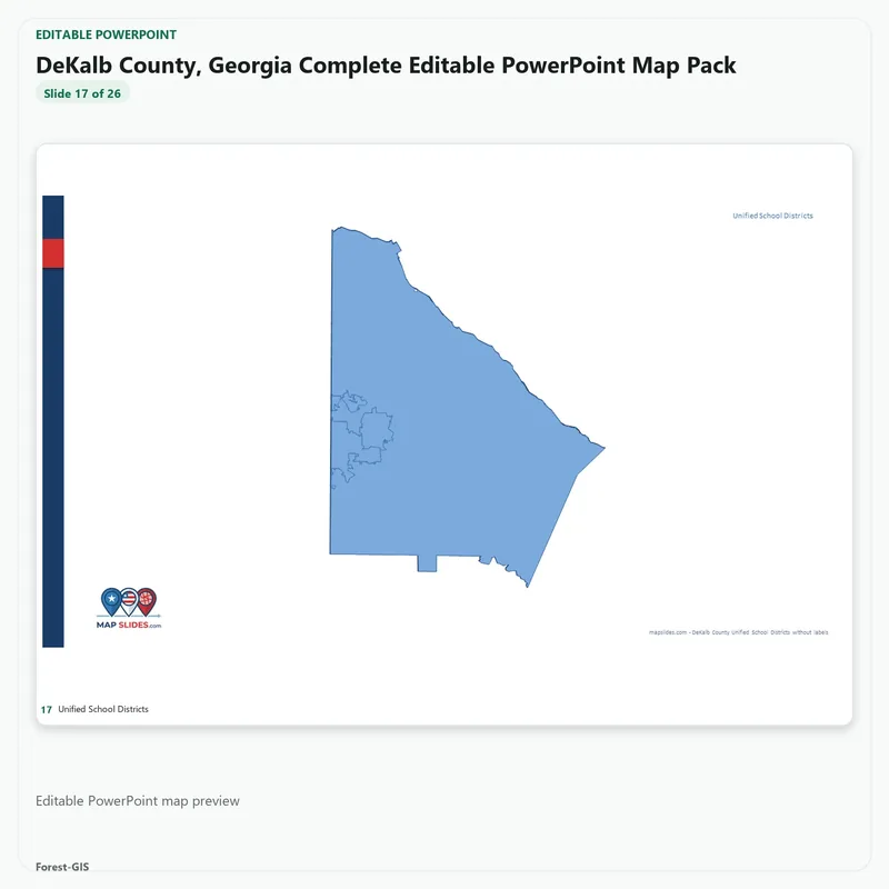 DeKalb County, Georgia Editable Map Pack - Image 5
