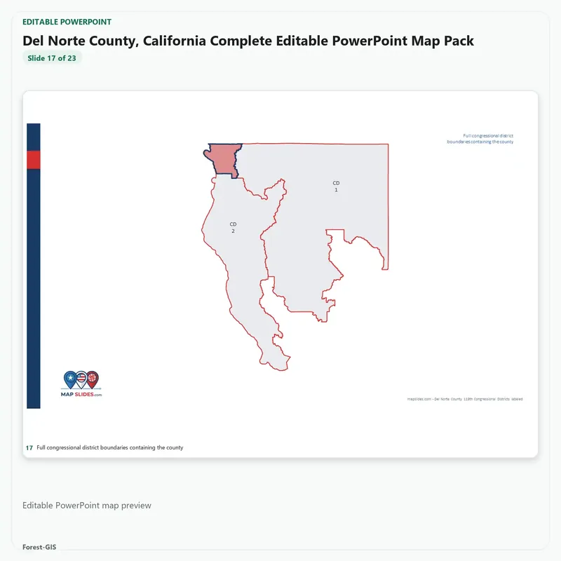 Del Norte County, California Editable Map Pack - Image 5