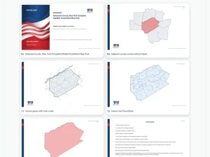 Delaware County, New York Editable Map Pack