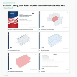 Delaware County, New York Editable Map Pack