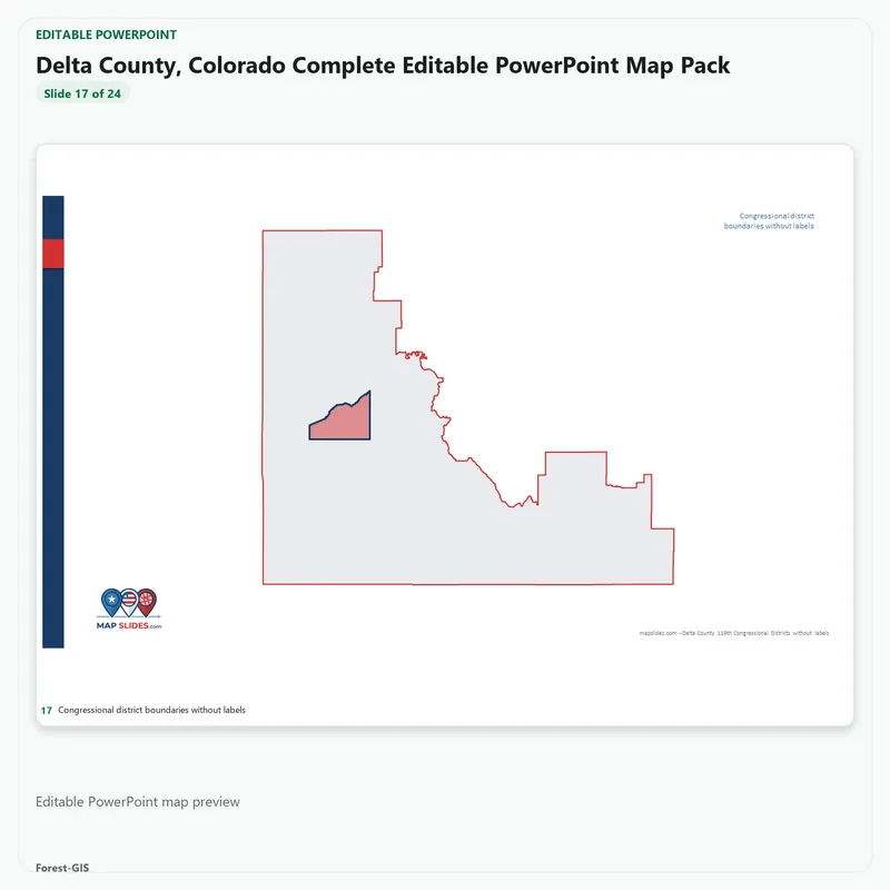 Delta County, Colorado Editable Map Pack - Image 5