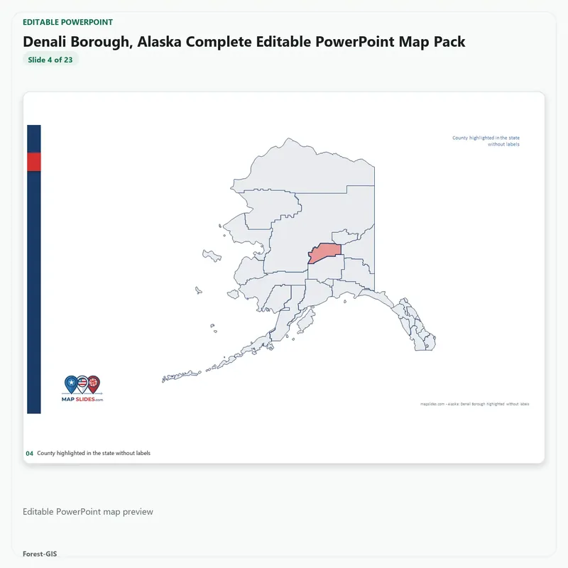 Denali Borough, Alaska Editable Map Pack - Image 4