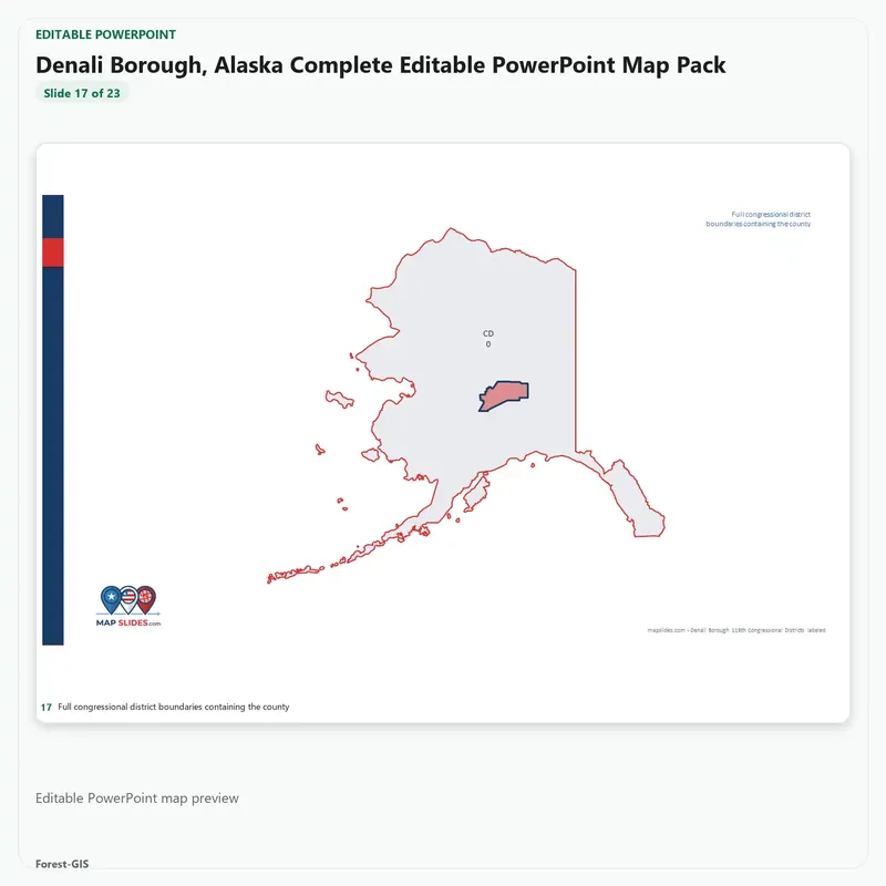 Denali Borough, Alaska Editable Map Pack - Image 5