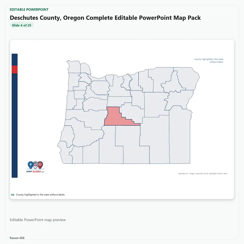 Deschutes County, Oregon Editable Map Pack - Image 4