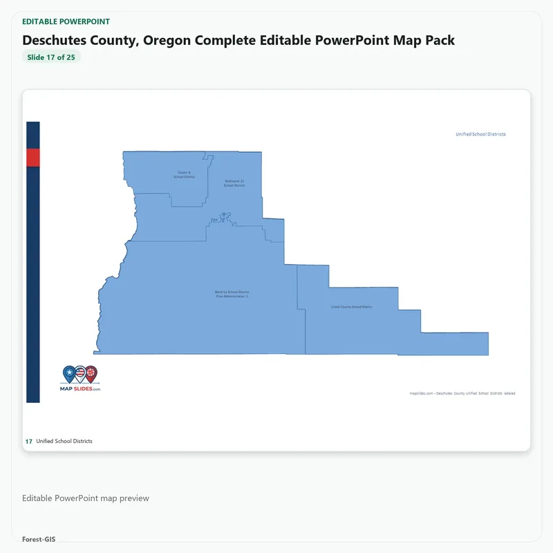 Deschutes County, Oregon Editable Map Pack - Image 5
