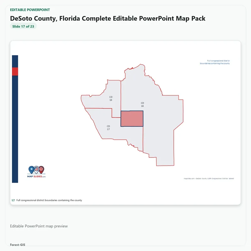 DeSoto County, Florida Editable Map Pack - Image 5