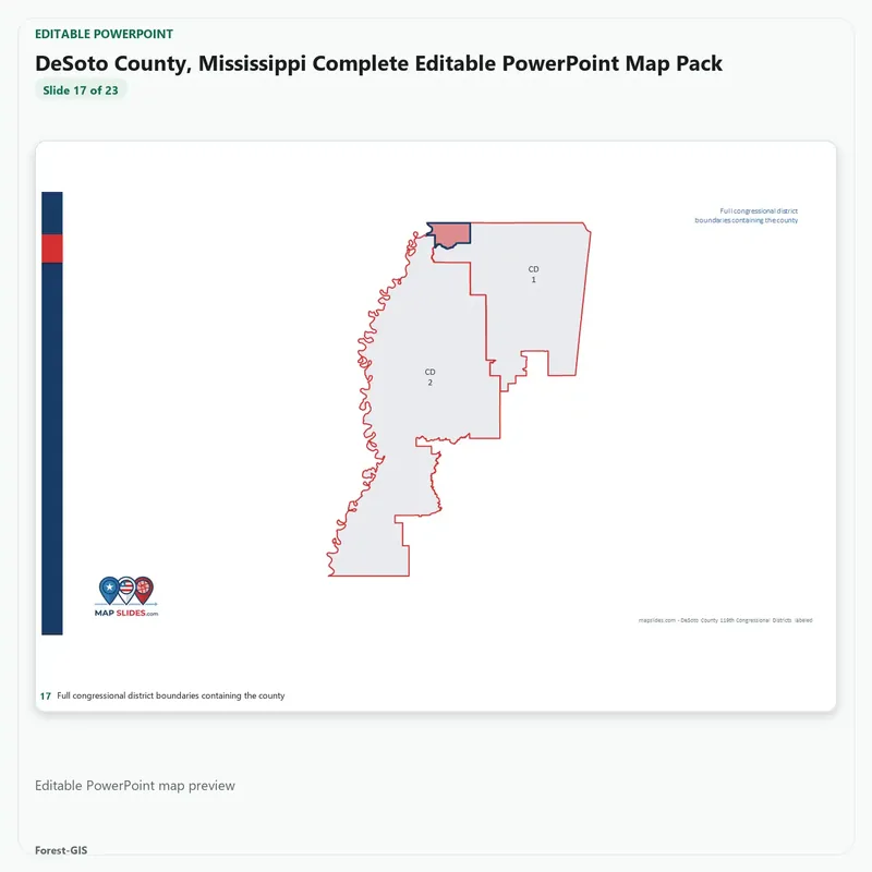 DeSoto County, Mississippi Editable Map Pack - Image 5