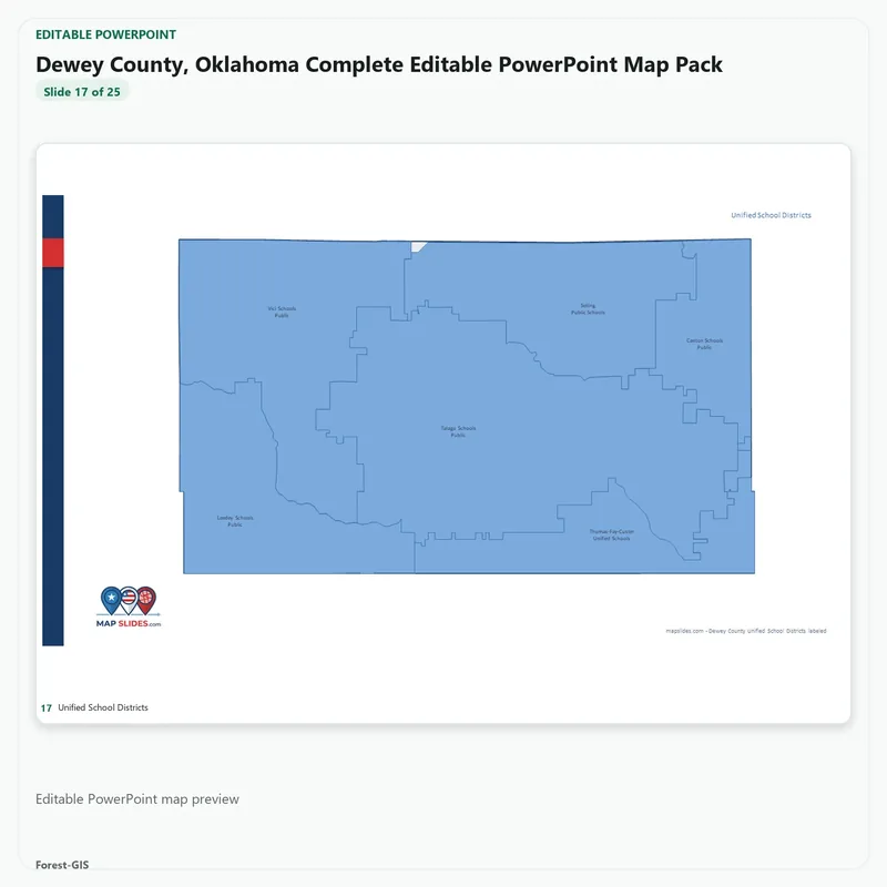 Dewey County, Oklahoma Editable Map Pack - Image 5