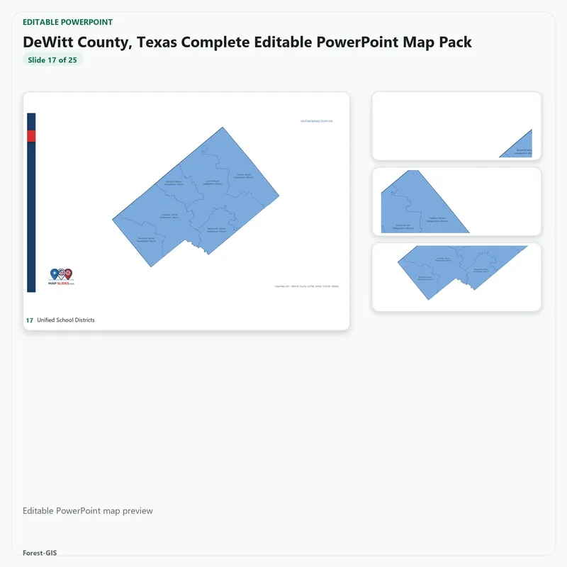 DeWitt County, Texas Editable Map Pack - Image 5