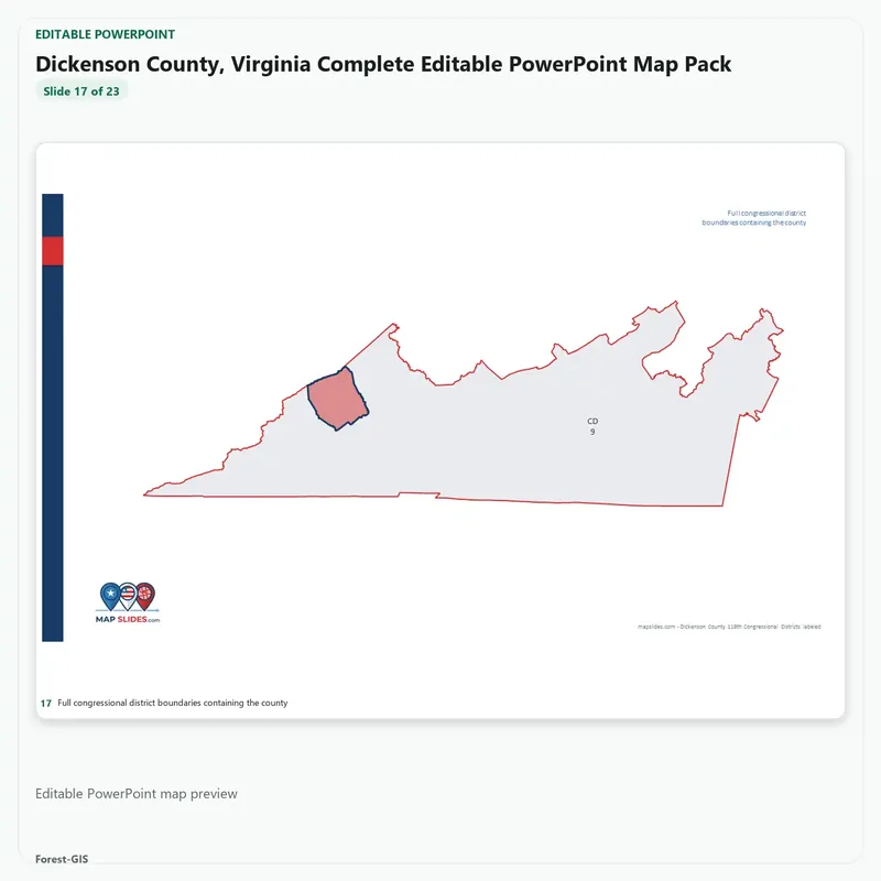 Dickenson County, Virginia Editable Map Pack - Image 5