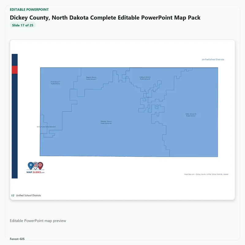 Dickey County, North Dakota Editable Map Pack - Image 5