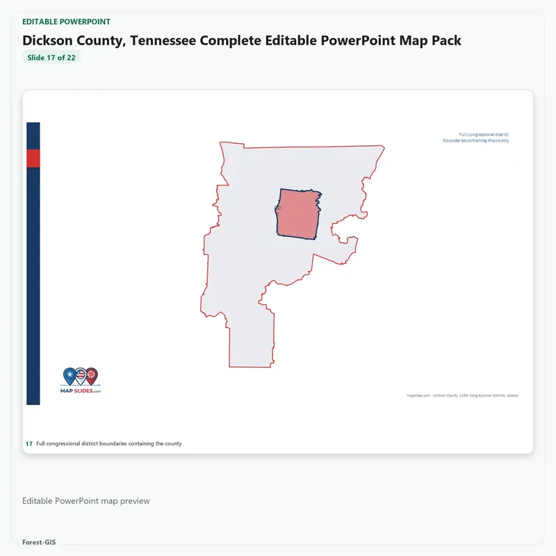 Dickson County, Tennessee Editable Map Pack - Image 5