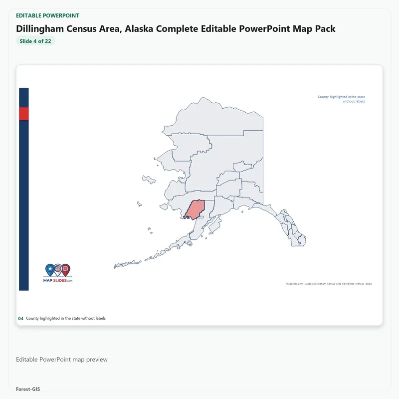 Dillingham Census Area, Alaska Editable Map Pack - Image 4