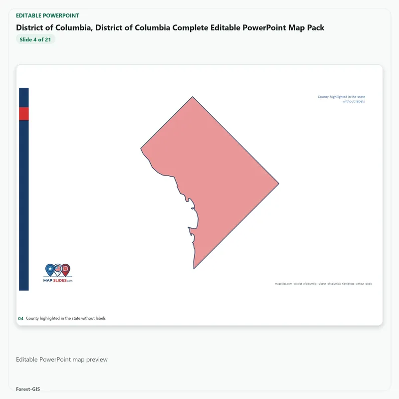 District of Columbia, District of Columbia Editable Map Pack - Image 4